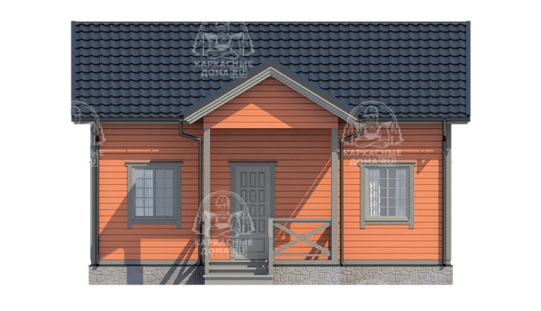 строительство каркасного дома 8x7,5