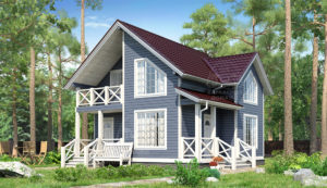 Каркасный дом 8×8 проект «Гранат»