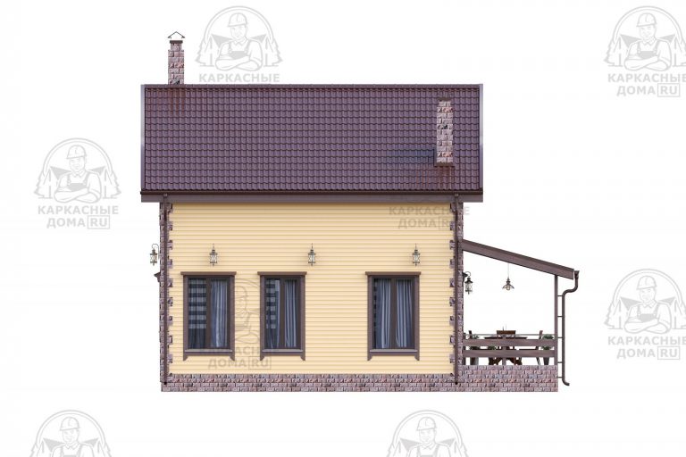 каркасный дом 8x8 под ключ Кордиерит