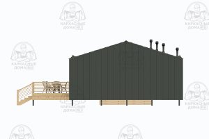 проект каркасного дома Гаспеит 12x14 СПб