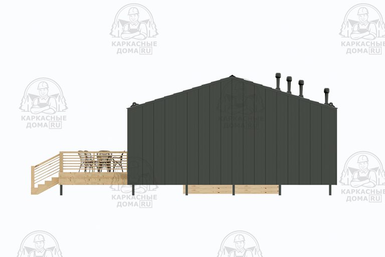 проект каркасного дома Гаспеит 12x14 СПб