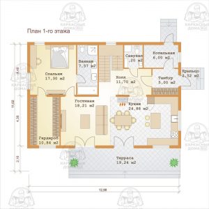 планировка каркасного дома Бенитоит