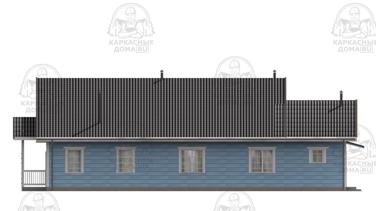 строительство каркасного дома 10x19 Гидденит