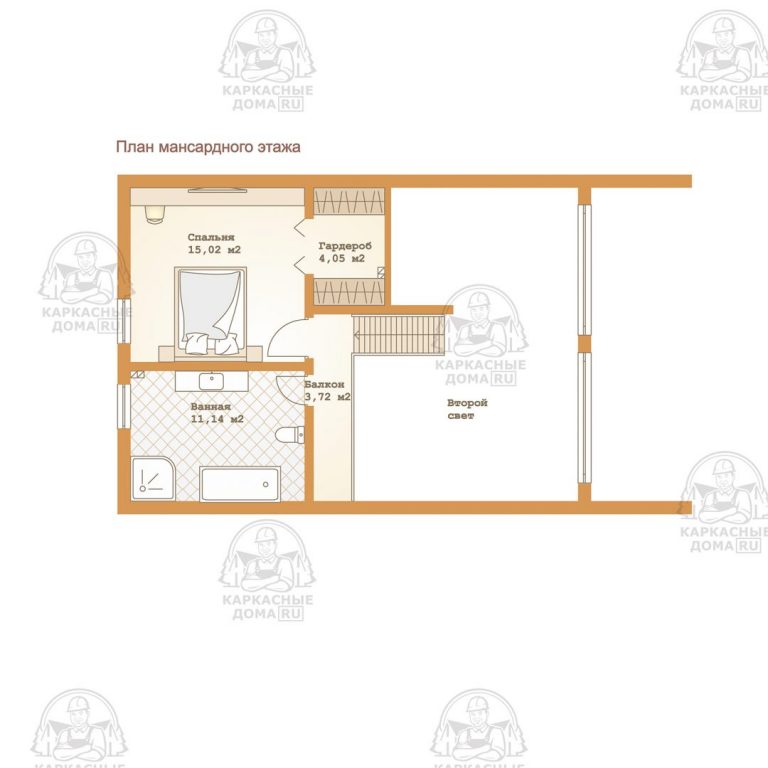 планировка каркасного дома Андалузит