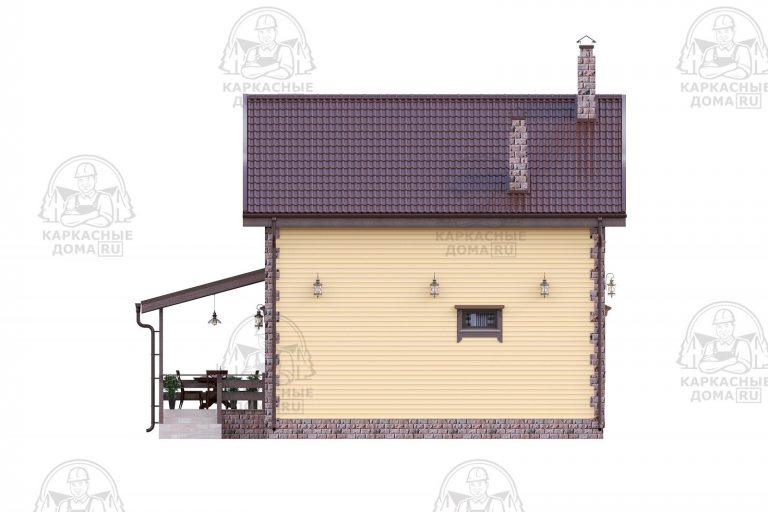 каркасный дом Кордиерит 8x8 под ключ