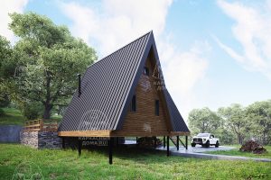 проект каркасного дома Гиалит 7x11 СПб