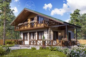 Каркасный дом 12x13 Гелиотроп