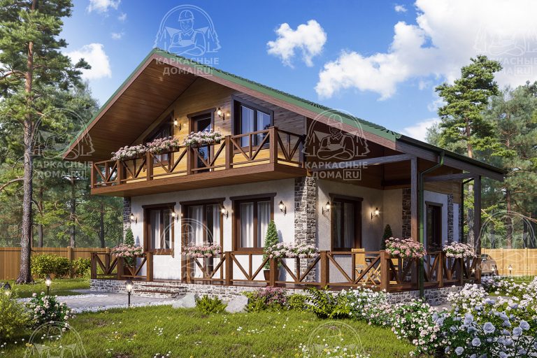 Каркасный дом 12x13 Гелиотроп