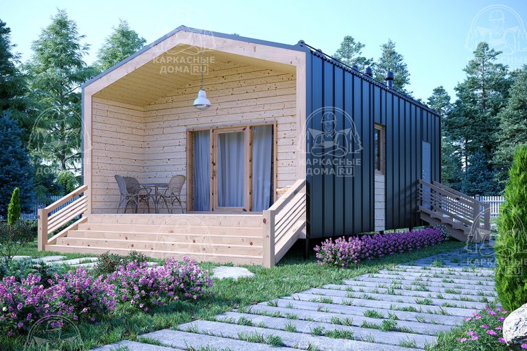 каркасная баня 9x6 под ключ