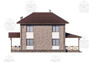 строительство каркасного дома 9,5x7,5
