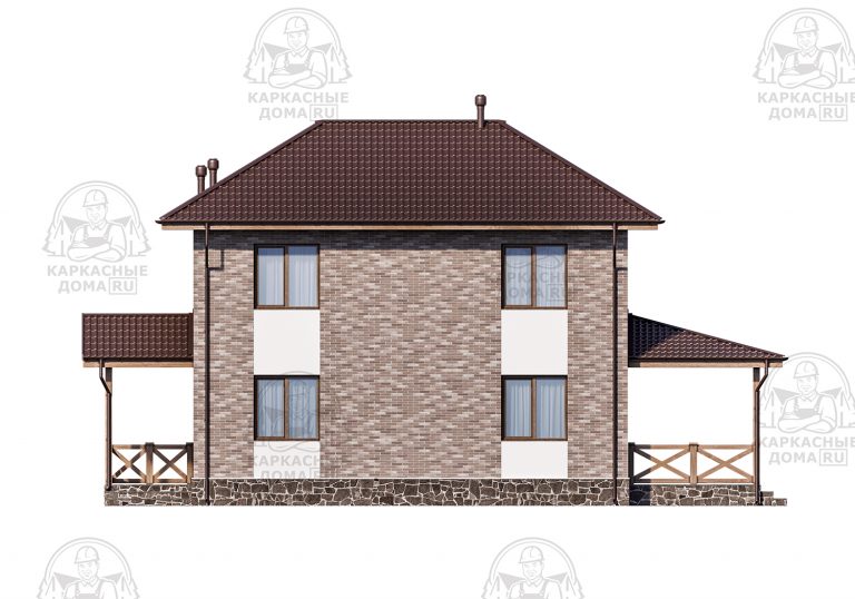 строительство каркасного дома 9,5x7,5