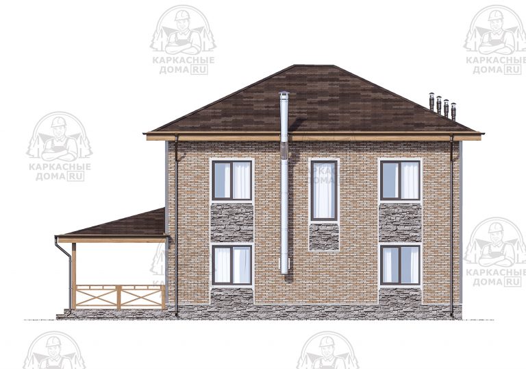 строительство каркасного дома 10x11 Гошенит